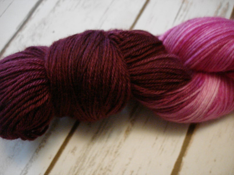Variegated AG2N Speckled Hand Dyed Yarn Sprinkles Colorway A Guy Two Needles A Rose by any other Name...