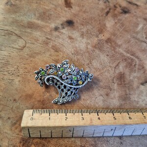 Broche ancienne Art Déco en Argent et Marcassites