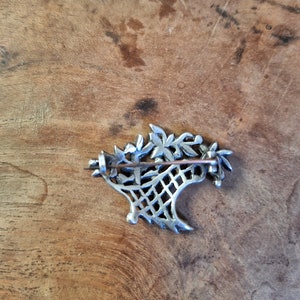 Superbe Broche Ancienne Argent Massif Et Marcassites – Fer à Cheval France
