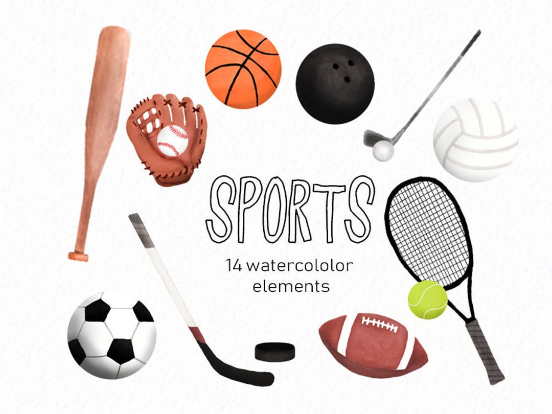 Sports Clip Art Equipment Clipart Balls Gym Teacher Classroom Clipart