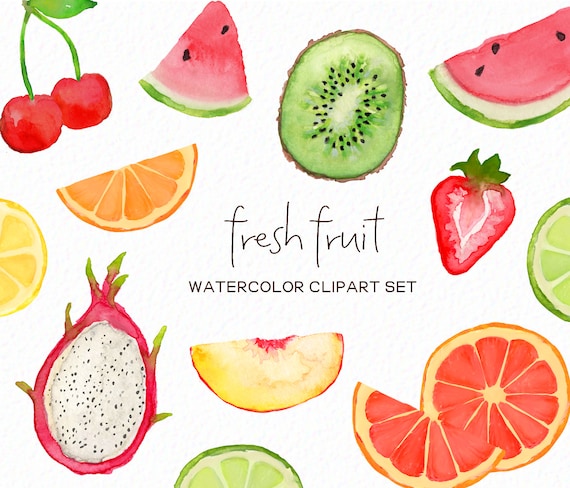 Watermelons and Oranges Watercolor Print Set