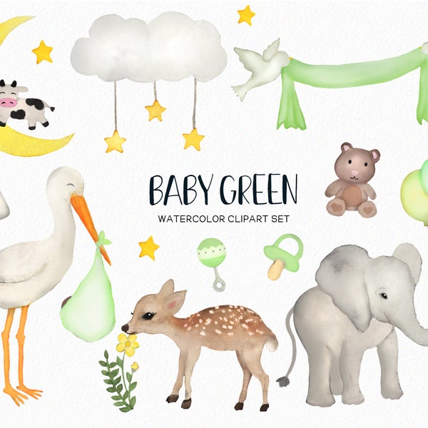 Neutral Baby Clipart - Etsy