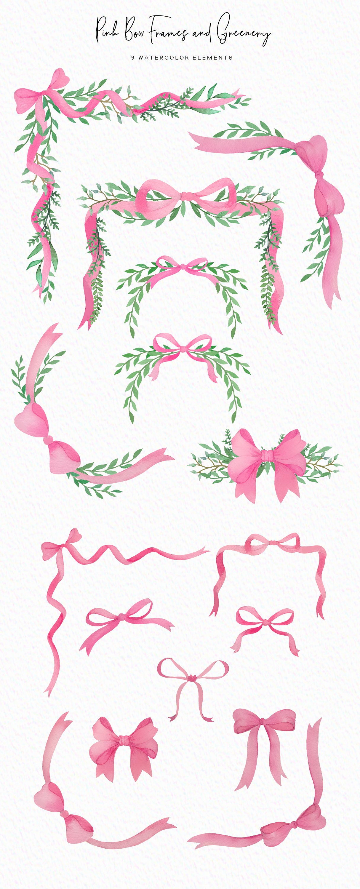 Watercolour Pink Bows Clipart Graphic by Jar of Whimsy · Creative Fabrica