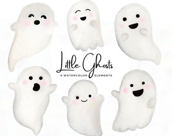 Ghost watercolor clipart - ghost clipart - halloween - watercolor halloween - spooky clipart- cute ghosts - kids halloween- instant download
