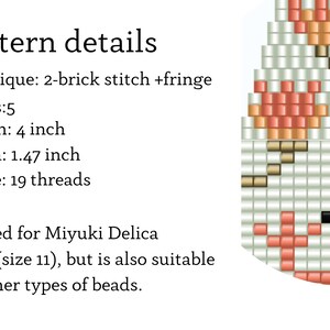 Frog bead earrings pattern pdfmoon brick stitch seed bead digital patternboho bead earringsflower pdf pattern downloadpeyote scheme image 2