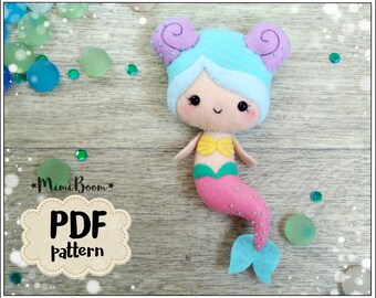 mermaid felt doll