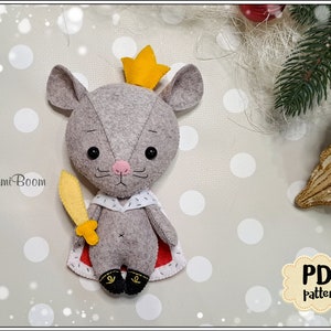 Weihnachtsmuster Mäusekönig Anleitung Weihnachtsornamente Anleitung Mäusekönig Puppenanleitung Filz PDF Anleitung Weihnachten