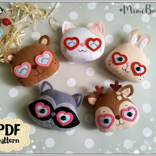 Valentines Day Pattern Cat in Love Pattern Valentines Animals - Etsy