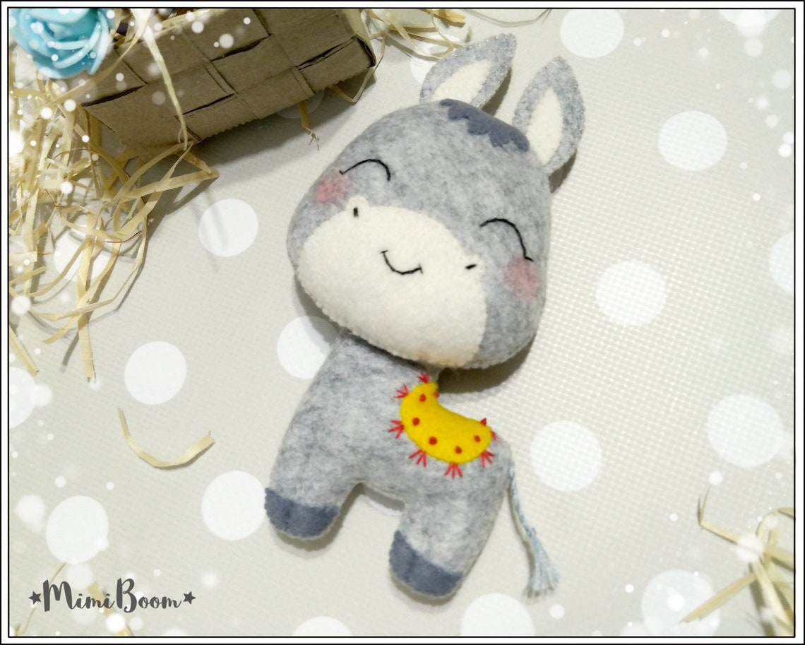 Felt pattern donkey Easy PDF pattern donkey Sewing pattern Etsy