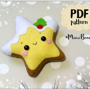 Lebkuchenstern Filz Schnittmuster Weihnachtsmuster Filz Lebkuchenstern Schnittmuster PDF Lebkuchenstern Schnittmuster Weihnachtsschmuck