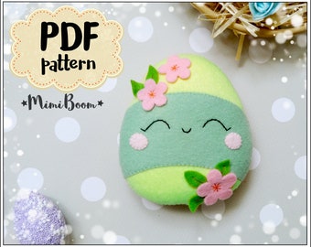 Easter egg pattern Floral Easter eggs PDF pattern Easter ornaments pattern Easter eggwith flowers PDF pattern Cute egg Easter pattern PDF