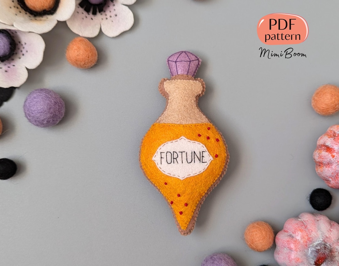 Potion Patterns Easy Felt Pattern Potion Halloween Pattern Magical Potion Pattern Felt ...