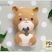 Felt Hamster pattern Hamster ornament sewing pattern PDF tutorial Hamster pattern Farm animals pattern Easy pattern PDF Baby mobile pattern