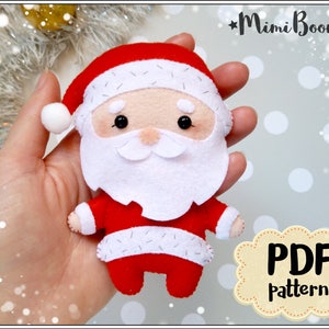 Schnittmuster Santa Christmas Ornament Schnittmuster Digitale Schnittmuster Santa Weihnachten Plushie Schnittmuster