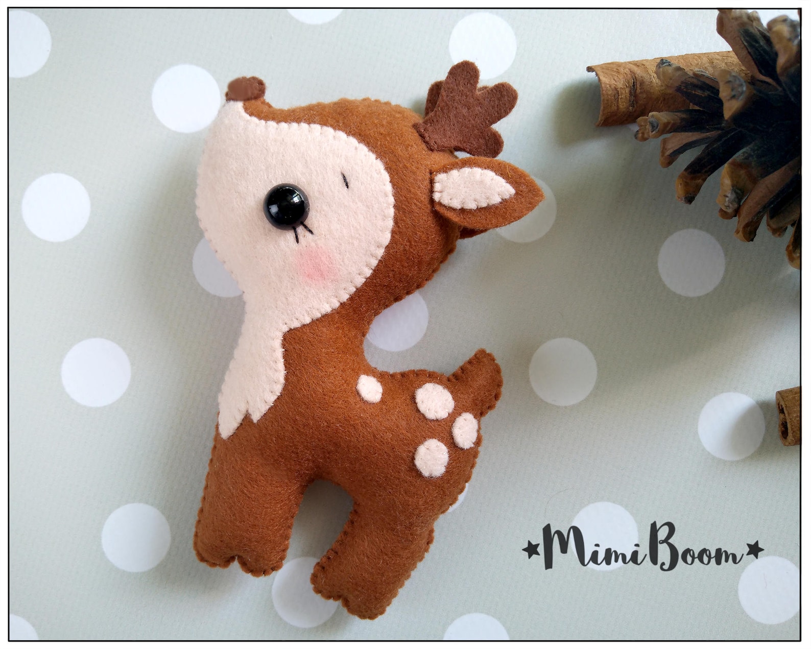 Felt deer pattern Felt sewing deer PDF tutorial DIY deer Etsy