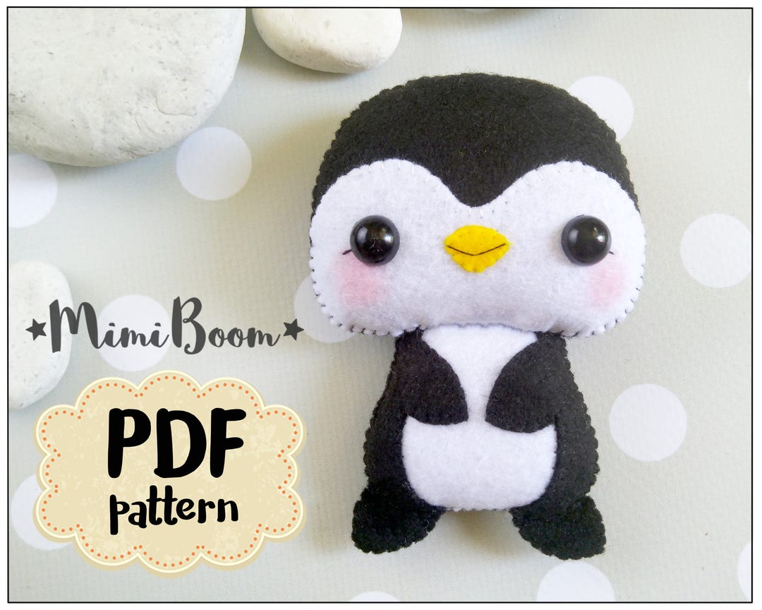 Felt Penguin Pattern PDF Tutorial Penguin Plush Sewing Etsy