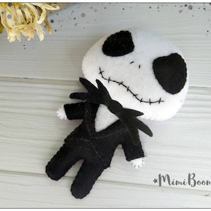 Jack Skellington pattern felt Halloween pattern Jack Skellington felt ornament DIY felt ornaments Halloween patterns DIY Halloween ornaments image 3