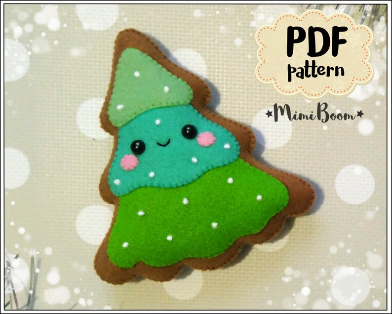 Gingerbread Christmas Tree Felt Pattern Christmas Tree Easy Pattern ...