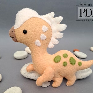 Felt pattern dinosaur PDF Dino pattern felt Sewing pattern dinosaur Sewing with kids Cute dinosaur toy DIY