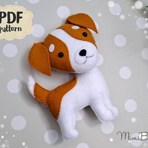 Jack Russel Pattern Felt PDF Sewing Pattern Terrier Ornament DIY Dog ...