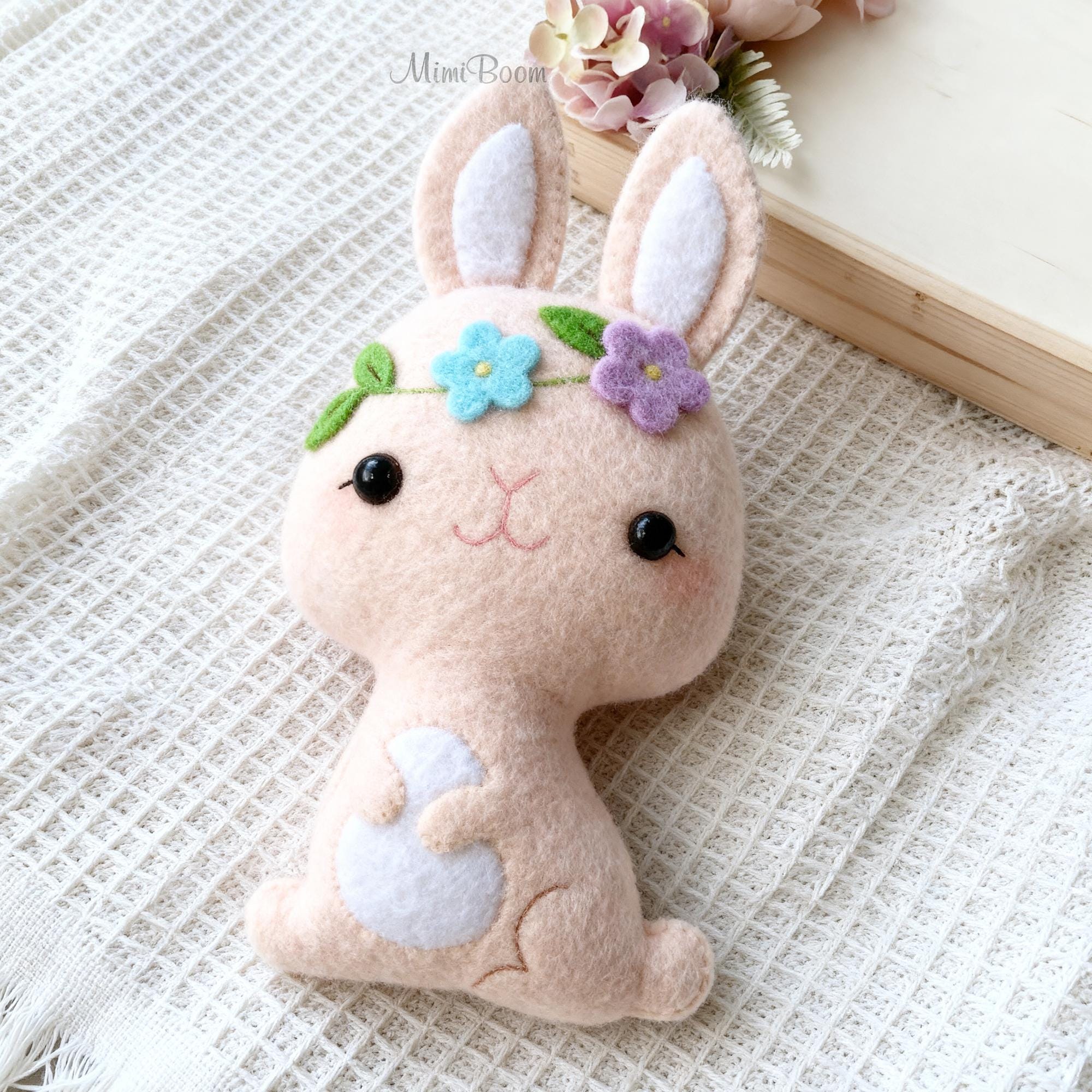 Easter Bunny Sewing Pattern PDF: Hand Sewn Felt Ornament, Cute Stuffed ...