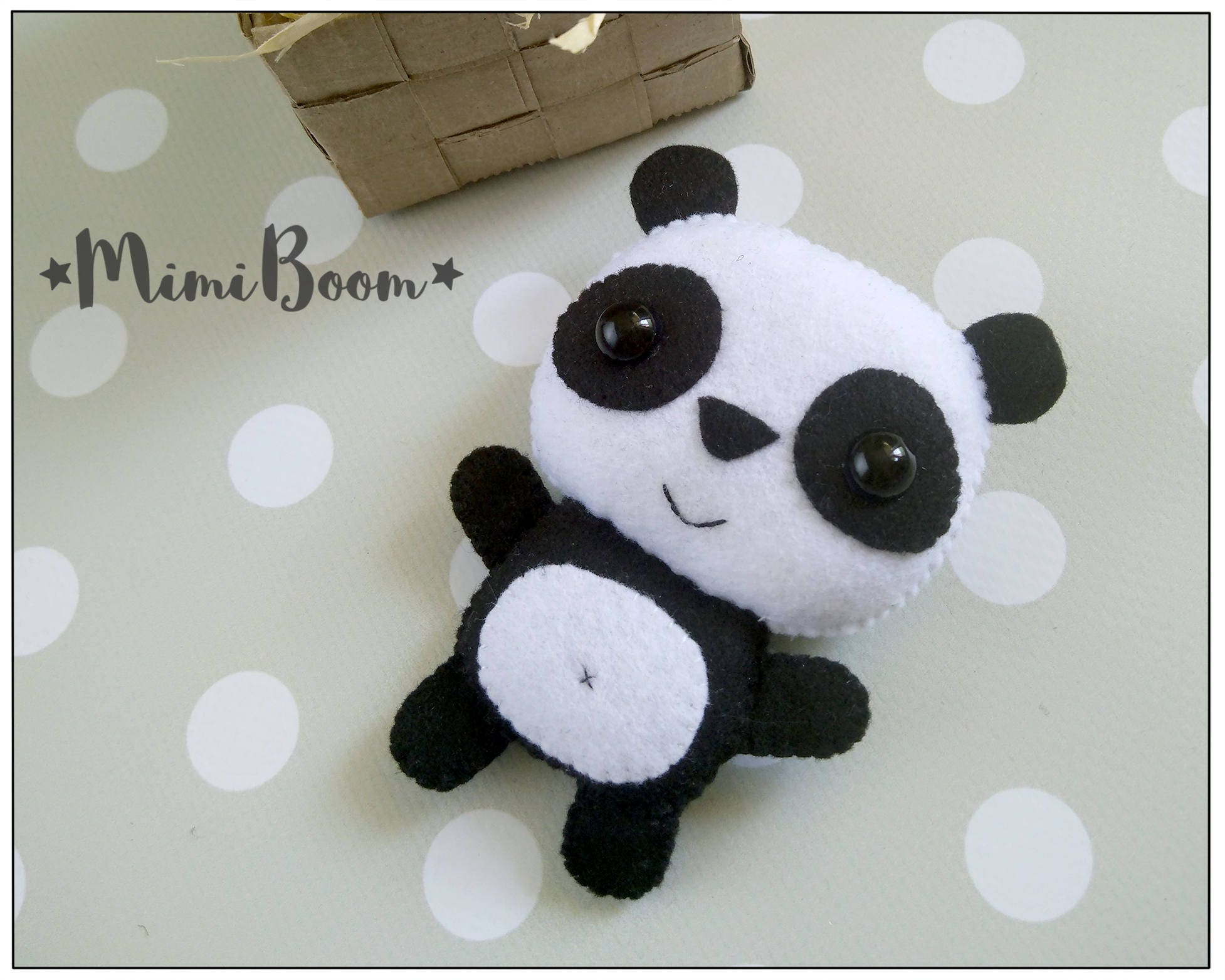 Felt panda pattern PDF tutorial panda plush sewing tutorial Etsy