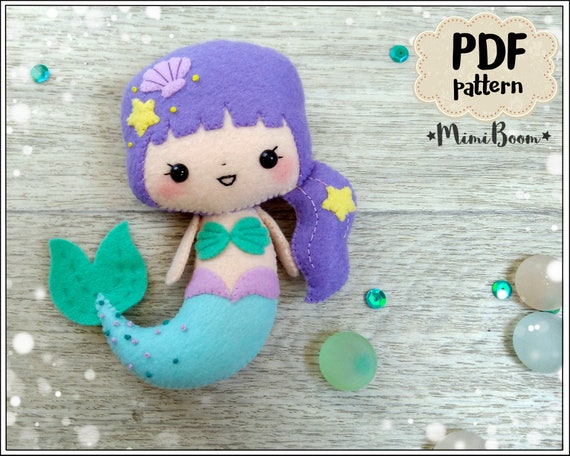 mermaid felt doll