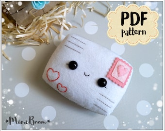 Padrão de carta de amor Padrão de dia dos namorados Padrão de carta fofa de feltro Padrão de feltro bonito dos namorados Ornamento de feltro Padrão de amor de feltro Dia dos namorados