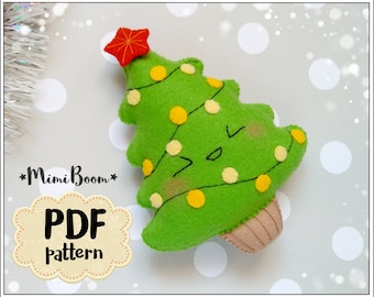 Christmas tree Pattern - Felt pattern Christmas tree - Christmas pattern PDF- Christmas ornametns pattern - Christmas gifts DIY