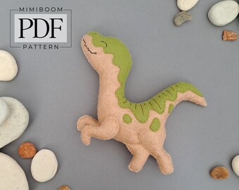 Little Dinosaur pattern felt Dino pattern PDF Sewing pattern dinosaur Sewing with kids Cute dinosaur toy DIY