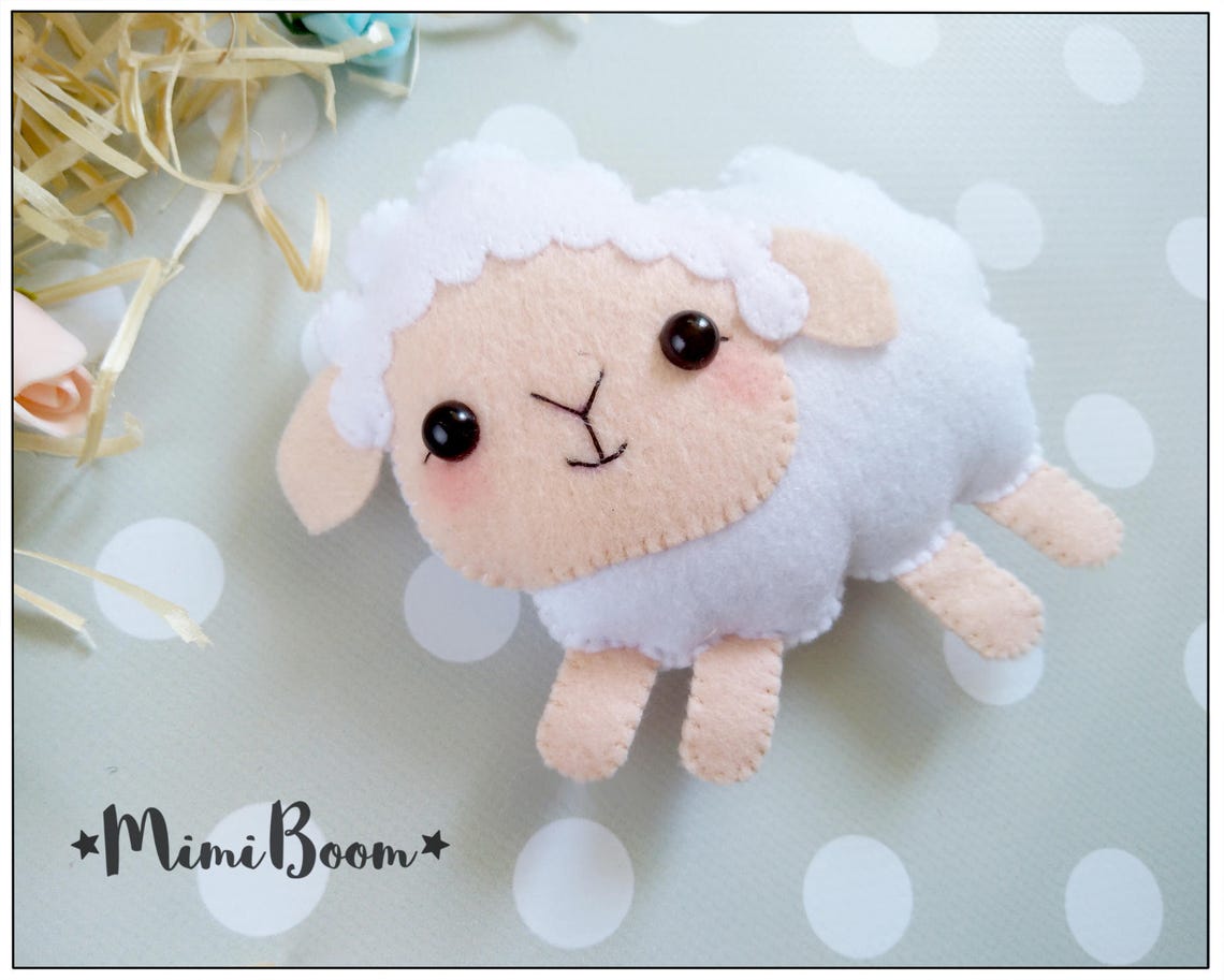 Felt sheep pattern Felt sewing sheep PDF tutorial sheep DIY Etsy