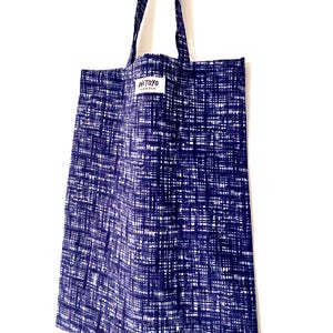 Sac fourre-tout kimono japonais sac Yukata vintage recyclé, cadeau unique en son genre, sac écologique durable, cadeau unisexe pour elle, sac en tissu imprimé indigo