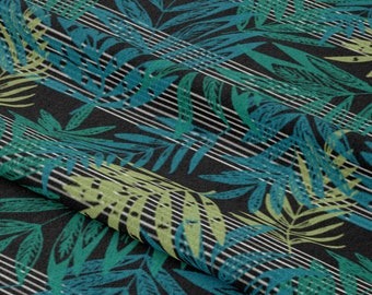 Jungle 1 Fabric by Laura_May_Designs - tropical palm print- Cotton/ Polyester/ Jersey/ Canvas/ Digital Printed