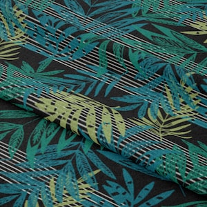 Jungle 1 Fabric by Laura_May_Designs - tropical palm print- Cotton/ Polyester/ Jersey/ Canvas/ Digital Printed