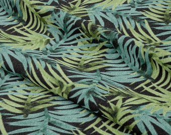 Tropical Palm Fabric by Laura_May_Designs - tropical palm print- Cotton/ Polyester/ Jersey/ Canvas/ Digital Printed
