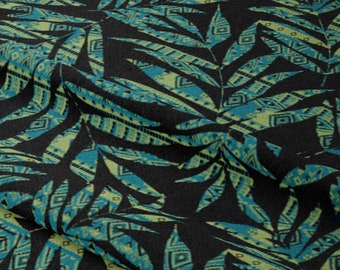 Patterned Palm Fabric by Laura_May_Designs - tropical palm print- Cotton/ Polyester/ Jersey/ Canvas/ Digital Printed