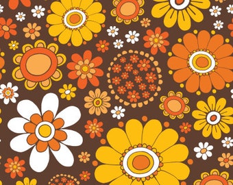 images Funky 70S Fabric Patterns retro floral fabric etsy