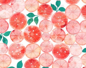 Summer fruit oranges fabric by AdenaJ   - Cotton/ Polyester/ Jersey/ Canvas/ Digital Printed