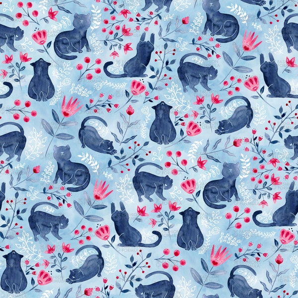 Folksy Fur Baby fabric - by Gingerlique - Cotton/ Polyester/ Jersey/ Canvas/ Digital Printed