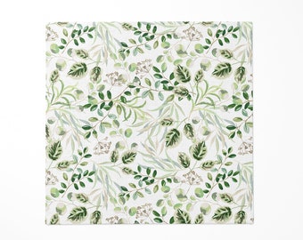 Forest Green Leaves Cocktail Napkin