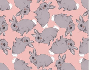 Bunny stof van daisyhsteele - stof - Katoen/ Polyester/ Jersey/ Canvas/ Digitaal Bedrukt