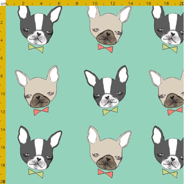 French Bulldogs fabric by daisyhsteele -  fabric - Cotton/ Polyester/ Jersey/ Canvas/ Digital Printed