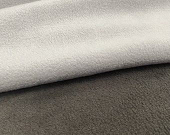Ultra weiche Kuschel Fleece schlichtStoff - Anti Pil - 100 % Polyester - hellgrau - Kohle - weiß