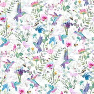 Tejido de polinizadores pictóricos - por Gingerlique - Algodón / Poliéster / Jersey / Lienzo / Impreso digital