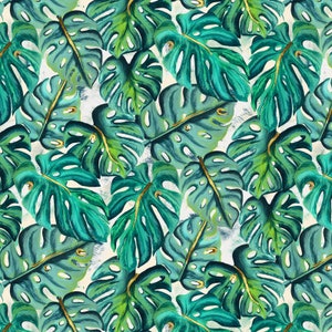 MOODY TROPICS fabric - by Gingerlique - Cotton/ Polyester/ Jersey/ Canvas/ Digital Printed