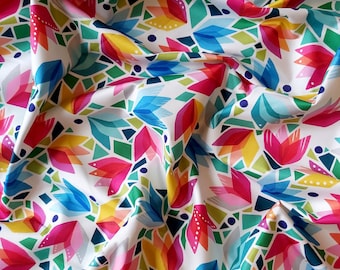 Tulips fabric by Rachel Parker - tulip, flower fabric, floral, botanical - Cotton/ Polyester/ Jersey/ Canvas/ Digital Printed
