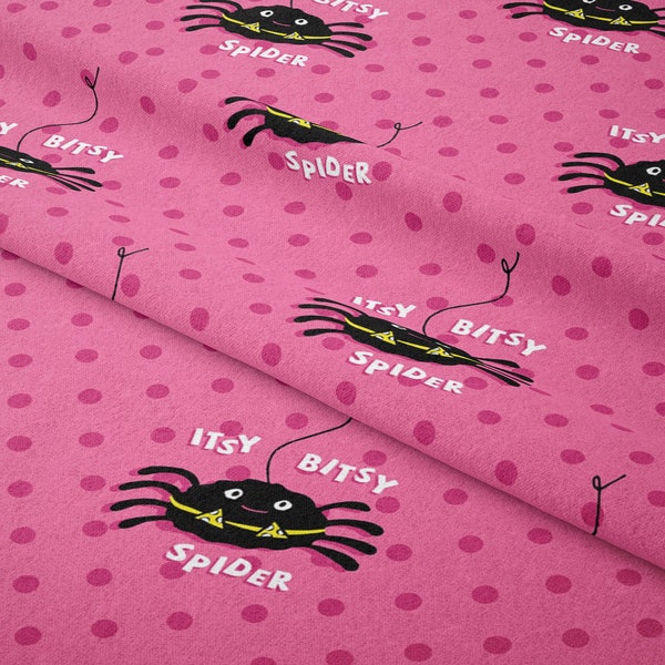 Itsy Bitsy Spider fabric by Carrie - halloween - Cotton/ Polyester/ Jersey/ Canvas/ Digital Printed