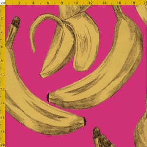 Banana Print fabric by daisyhsteele - fabric - Cotton/ Polyester/ Jersey/ Canvas/ Digital Printed