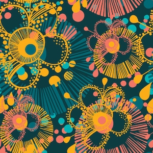 HAVANA NIGHT fabric by Rachael Taylor Studios  - Cotton/ Polyester/ Jersey/ Canvas/ Digital Printed
