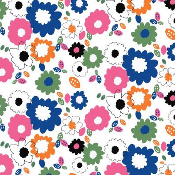 Becky Floral fabric by brenda kl753272428272370 - Cotton/ Polyester/ Jersey/ Canvas/ Digital Printed